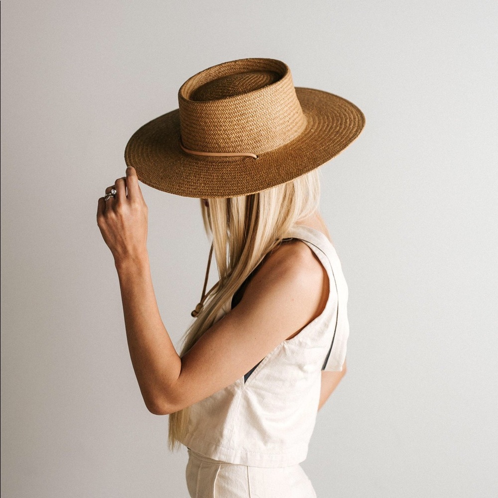 Gigi Pip Natural Pork Pie hat